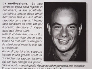 Kappa Italia : Venditore Dell'Anno 1998 ... Christian Marassi